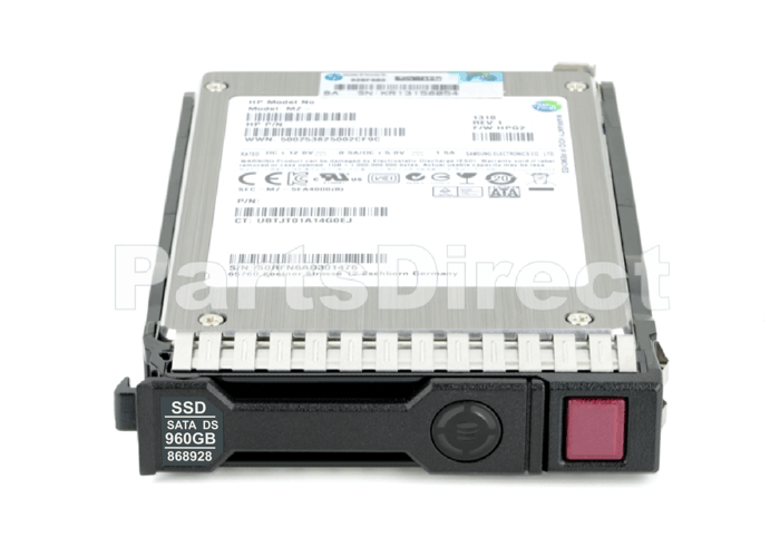 868822-B21 HP 960 ГБ 6G (6 Гбит/с) Serial ATA SATA SmartDrive 2,5" SFF Твердотельный накопитель с высокой интенсивностью чтения RI и цифровой подписью DS