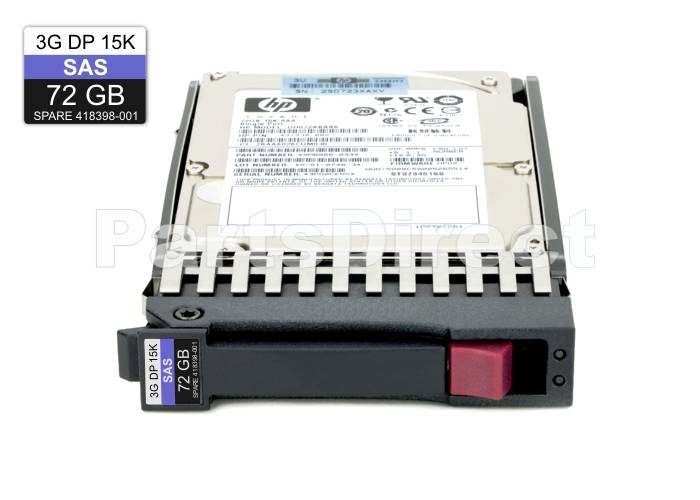 418371-B21 Жесткий диск HP 72 ГБ 3G (3 Гбит/с) SAS 15K с возможностью горячей замены, 2,5 дюйма (SFF), двухпортовый (DP), Enterprise (ENT)