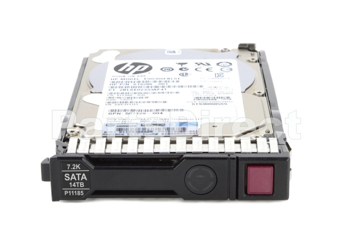 Жесткий диск HP Midline MDL DS Midline MDL с поддержкой Serial ATA SATA SmartDrive, емкостью 14 ТБ, 6 Гбит/с, с возможностью горячей замены, 3,5 дюйма, большой форм-фактор, 512 бит, 7,2 тыс. бит, с цифровой подписью, P11185-001