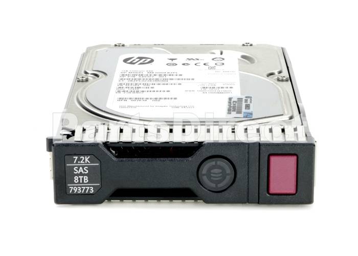 793703-B21 HP 8 ТБ 12G (12 Гбит/с) Горячая замена SAS SmartDrive 3,5" LFF 512e 7.2K Midline MDL жесткий диск